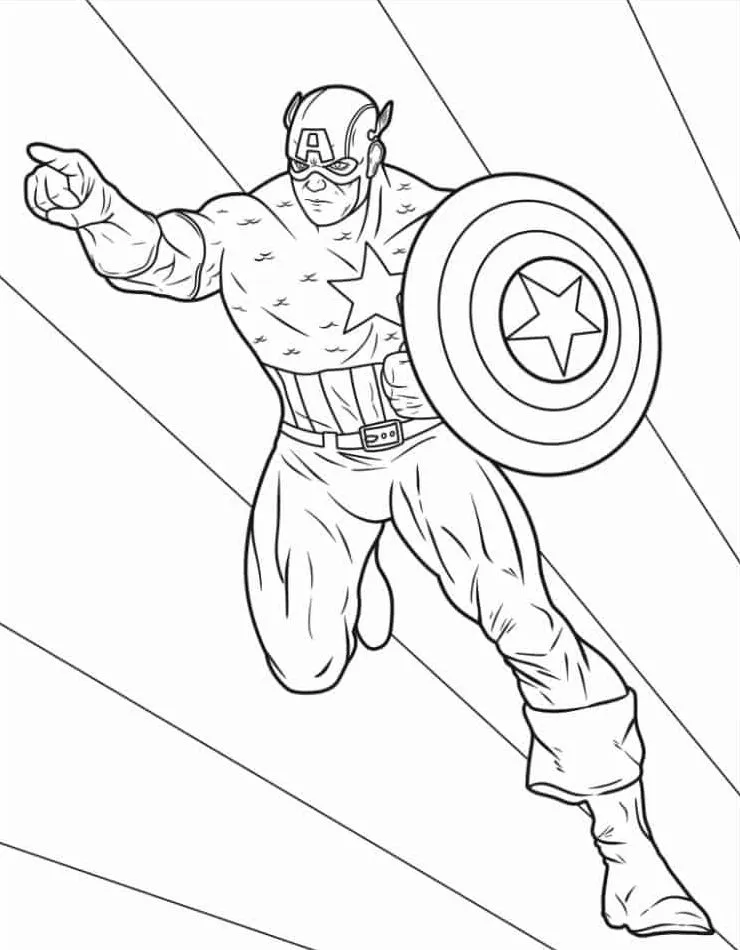 American Captain coloring page (25)