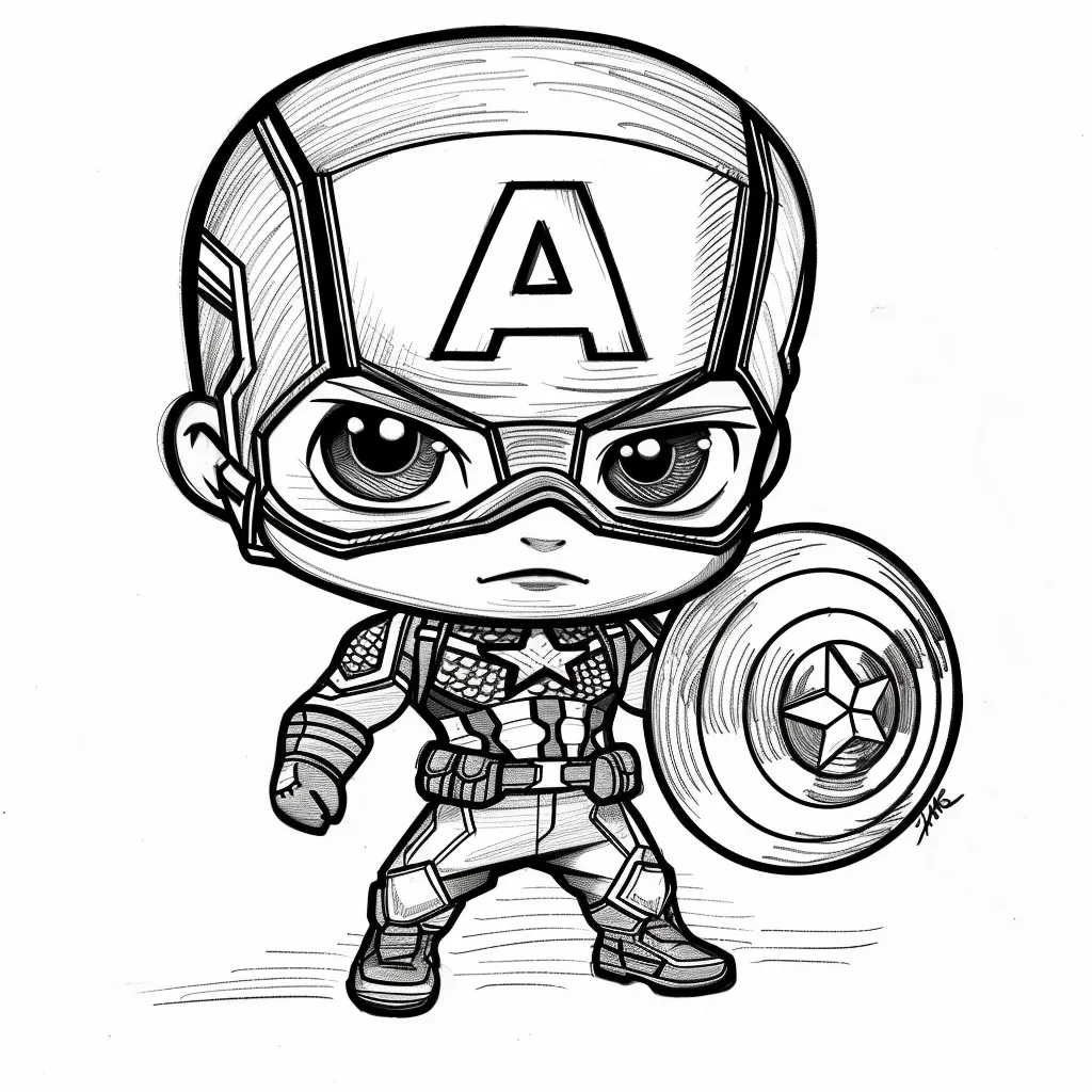 American Captain coloring page (3)