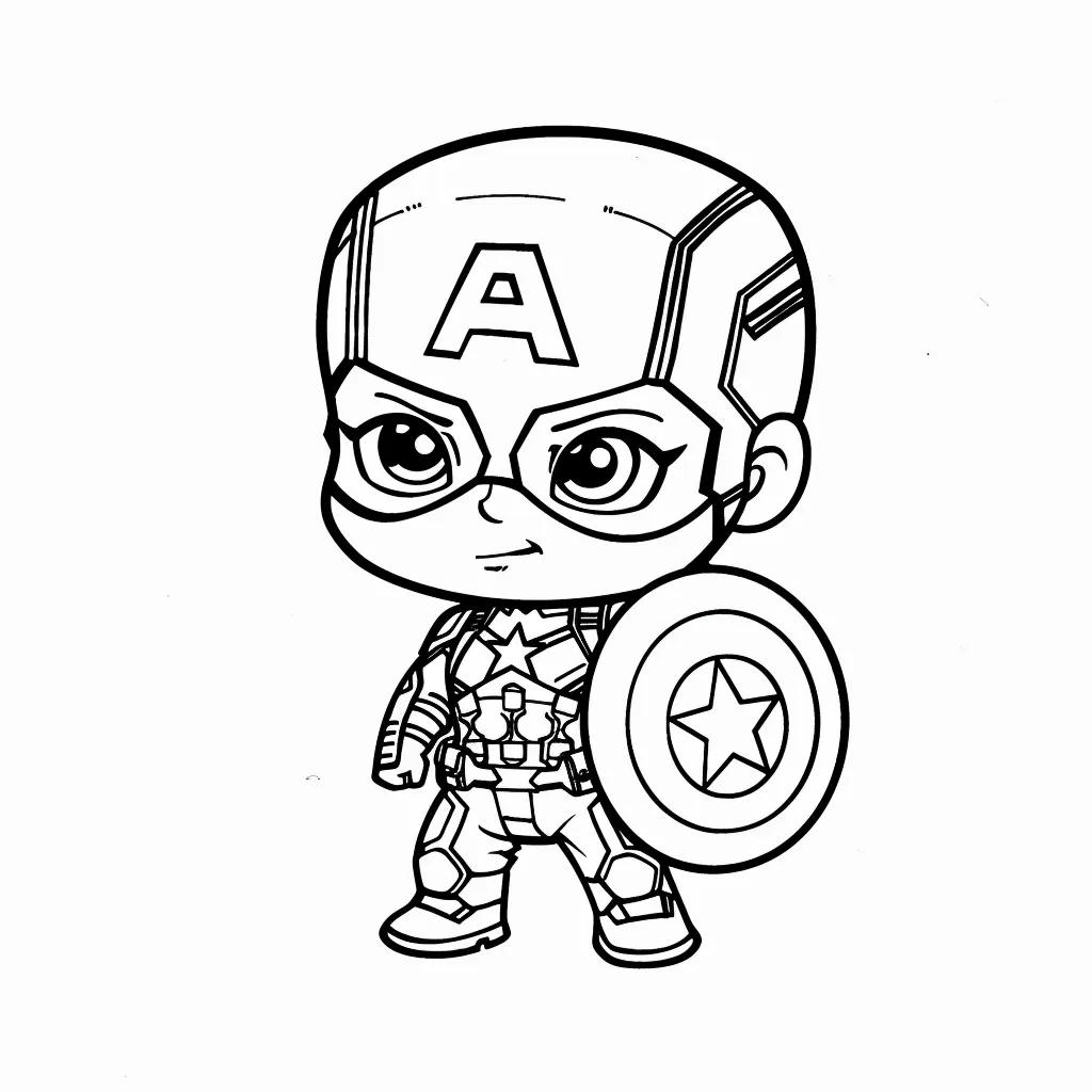 American Captain coloring page (4)