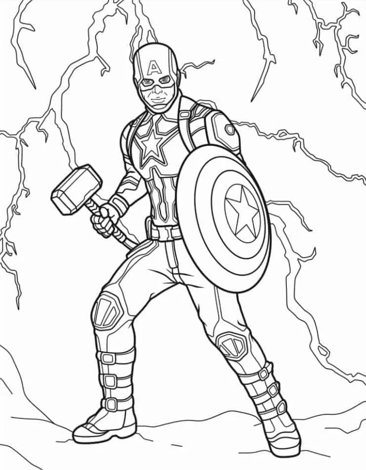 American Captain coloring page (9)