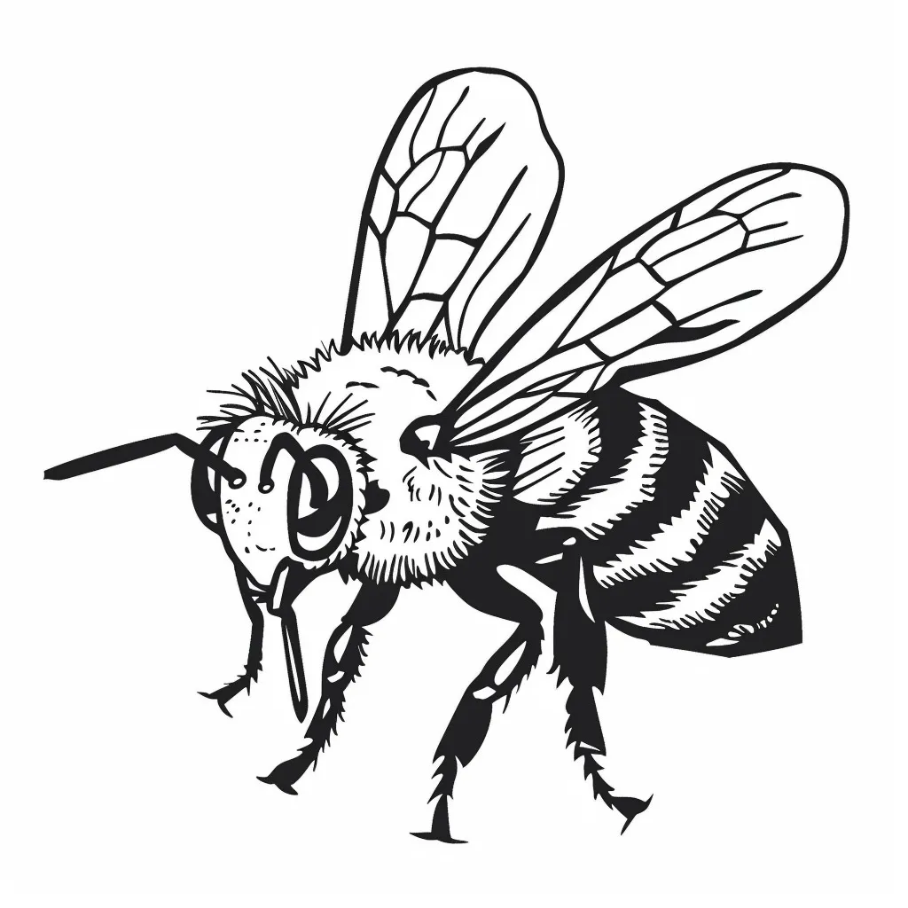 Bee coloring page (11)