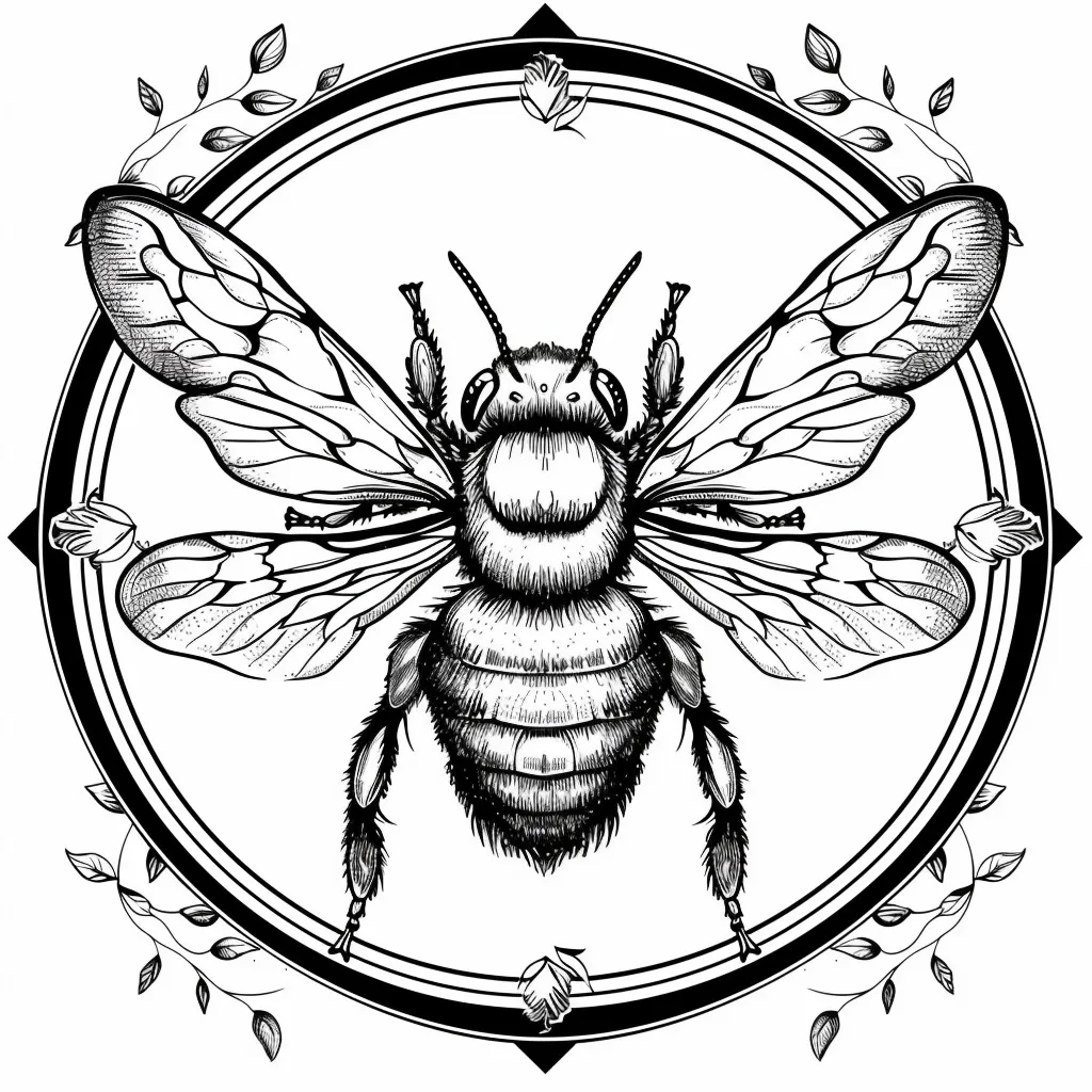 Bee coloring page (12)