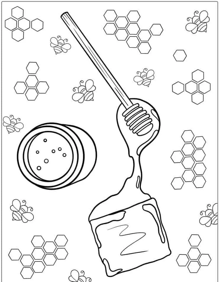 Bee coloring page (18)