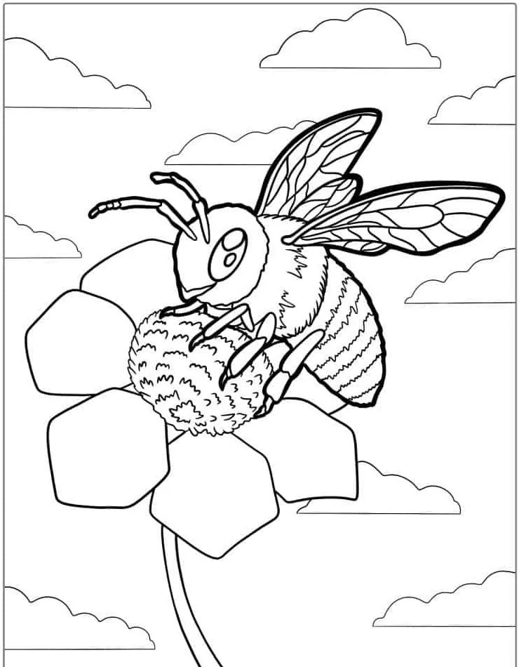 Bee coloring page (22)