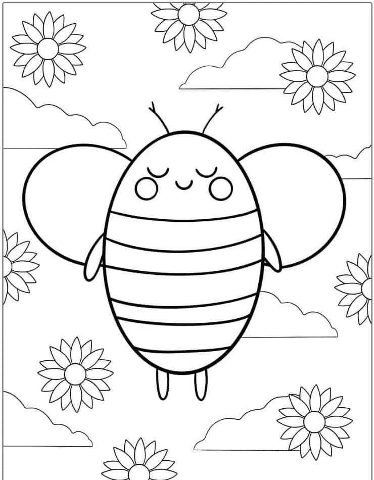 Bee coloring page (23)