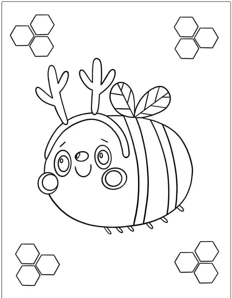 Bee coloring page (26)