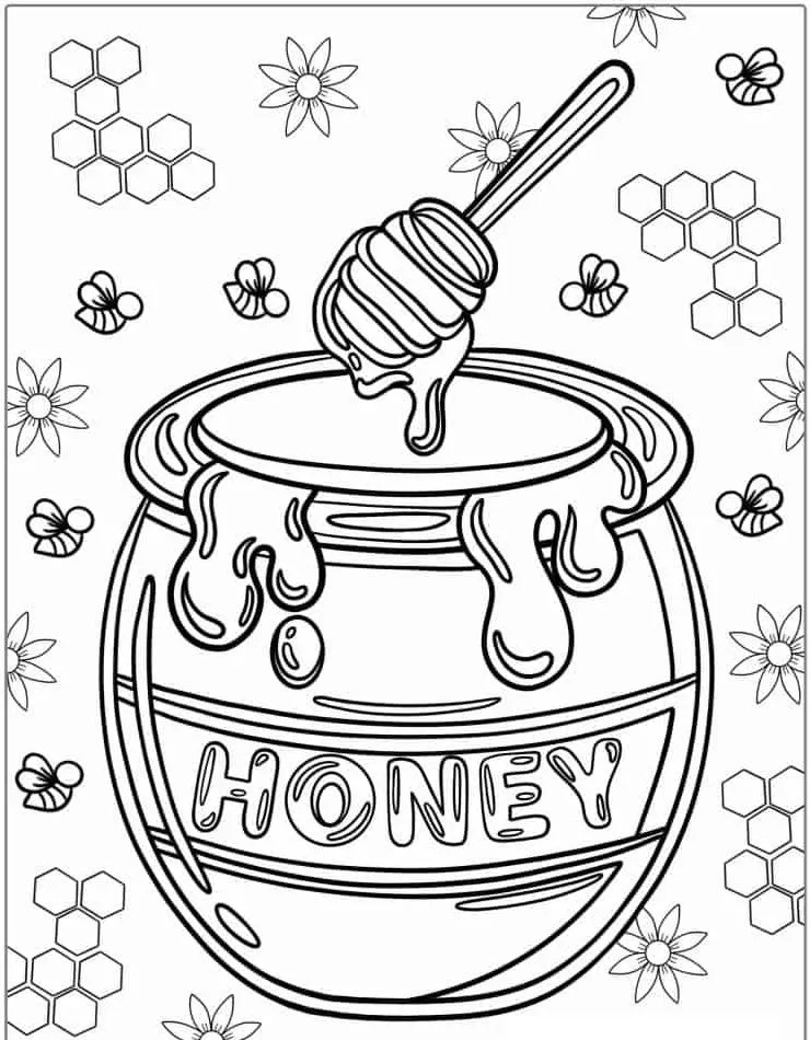 Bee coloring page (27)