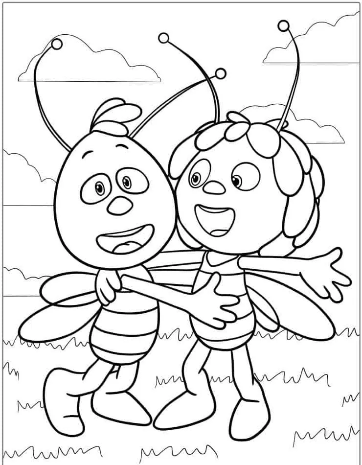 Bee coloring page (31)