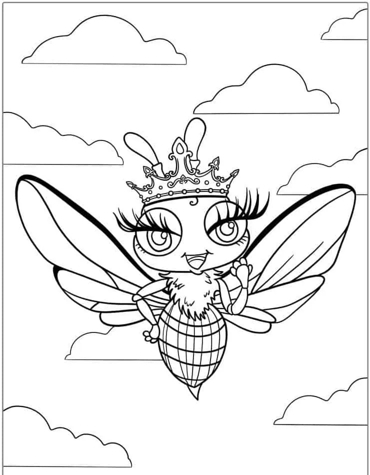 Bee coloring page (33)