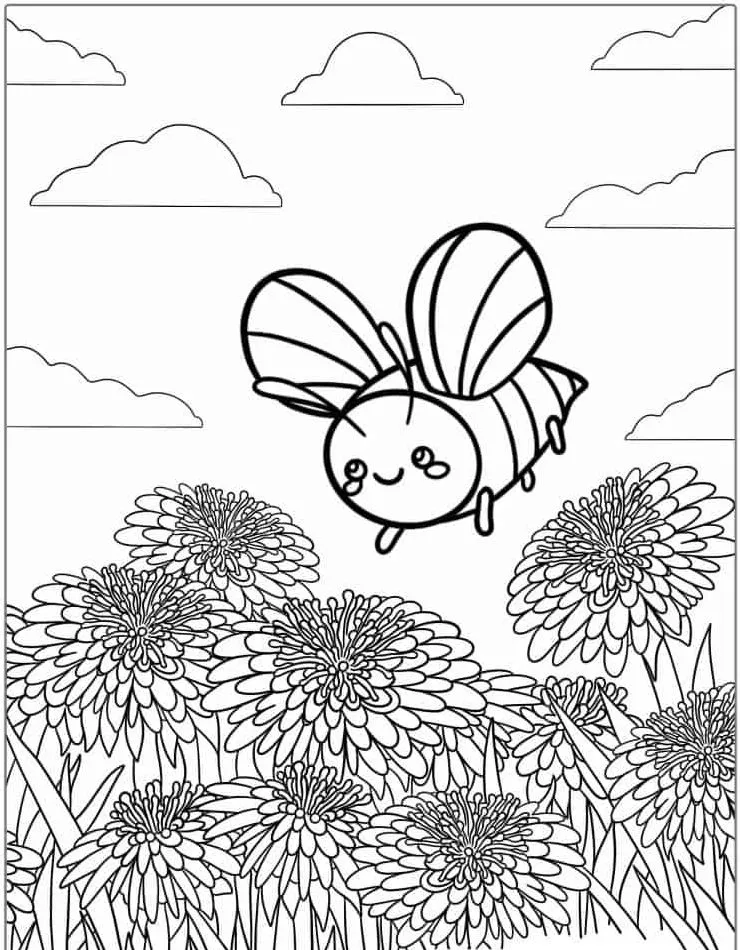 Bee coloring page (34)