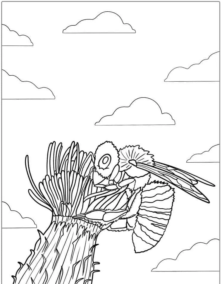 Bee coloring page (36)