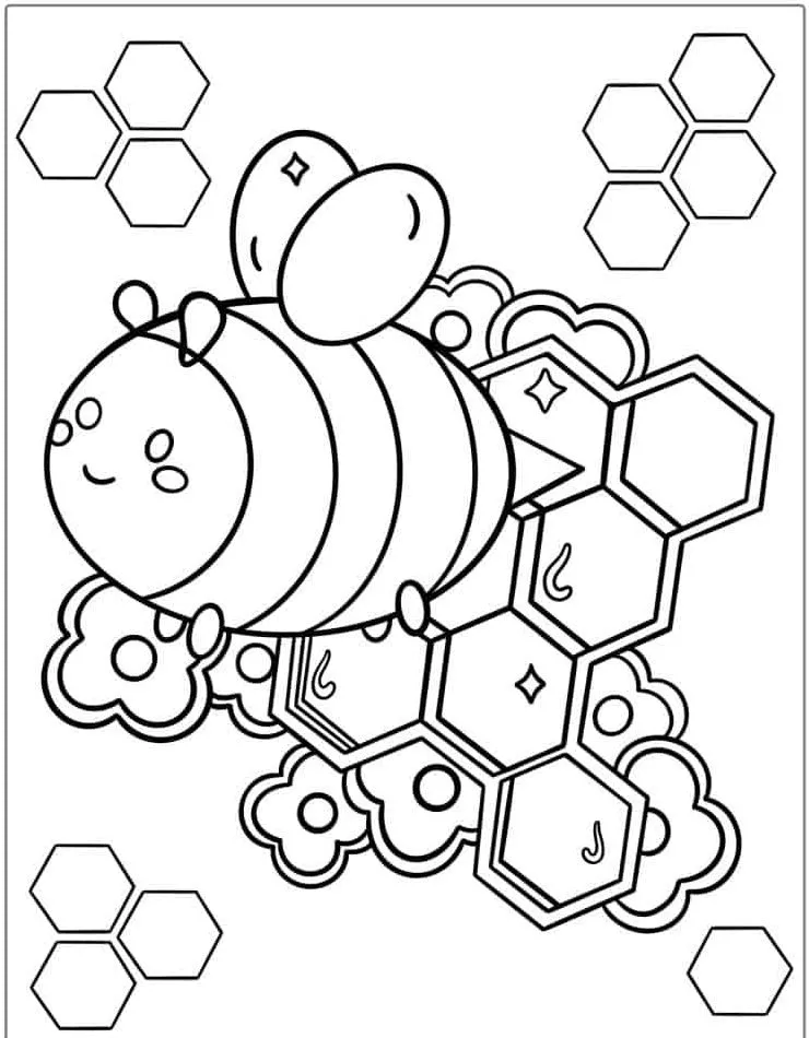 Bee coloring page (37)