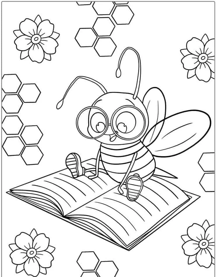 Bee coloring page (39)