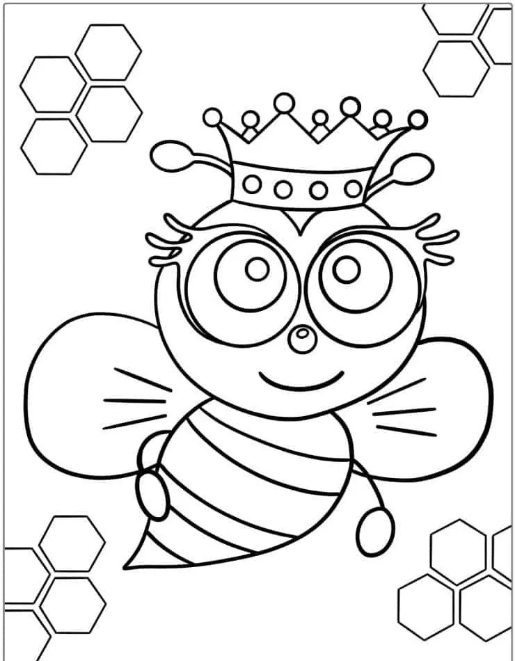 Bee coloring page (40)