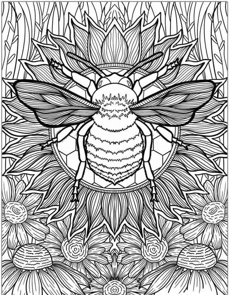 Bee coloring page (41)