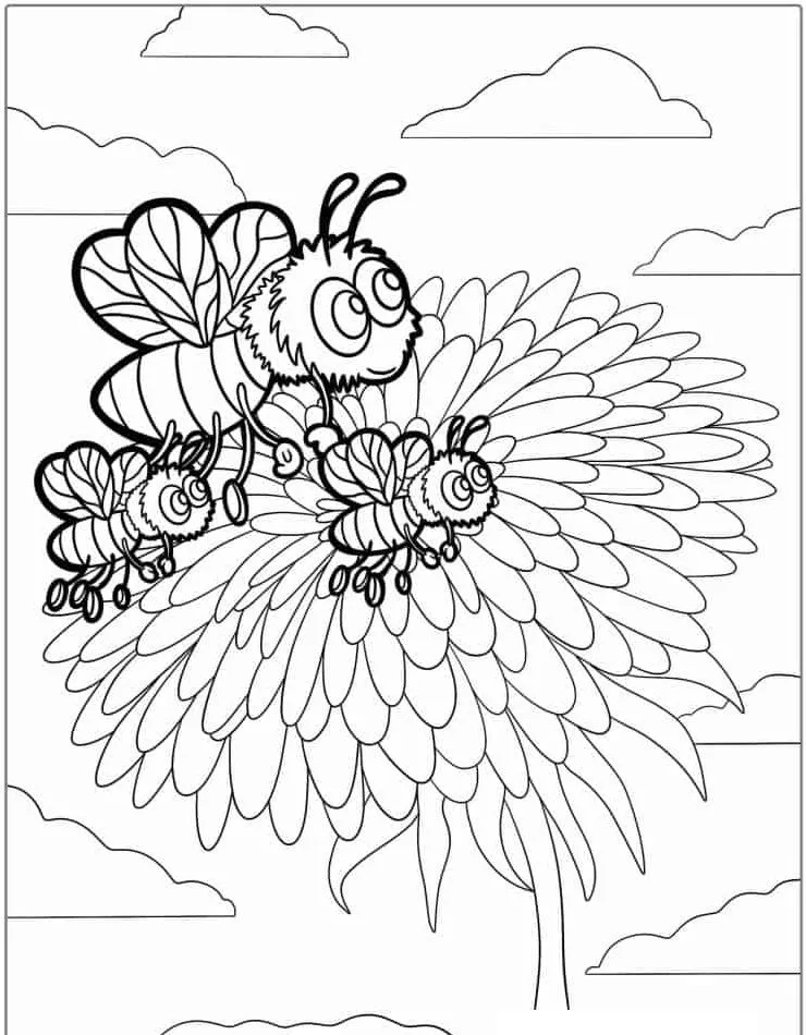 Bee coloring page (42)