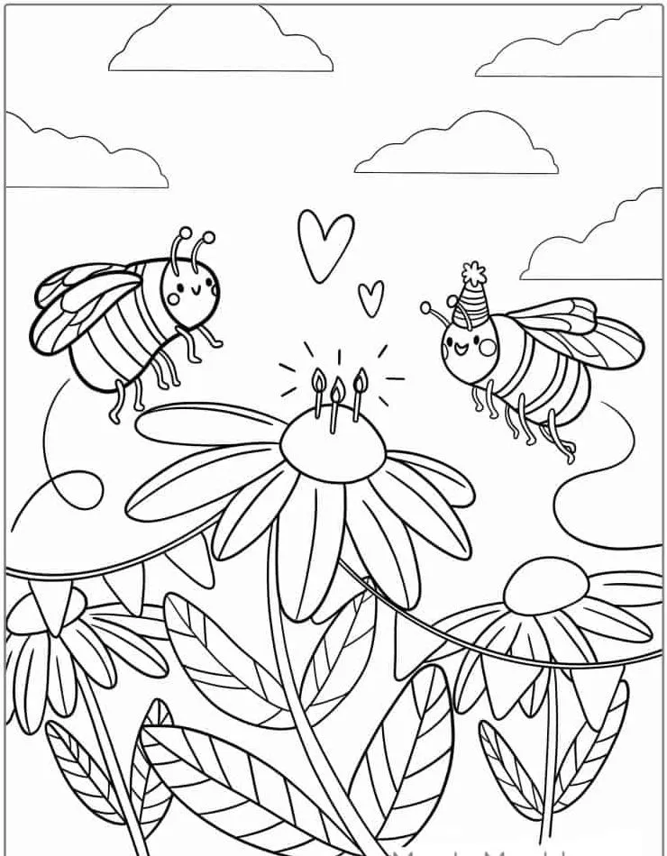 Bee coloring page (43)