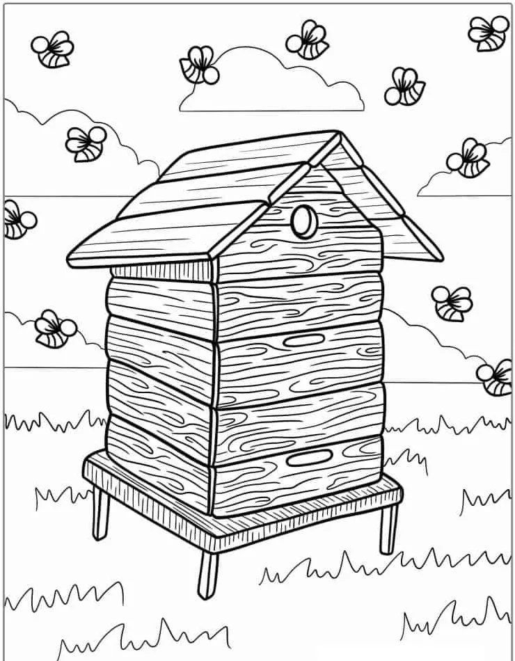 Bee coloring page (44)