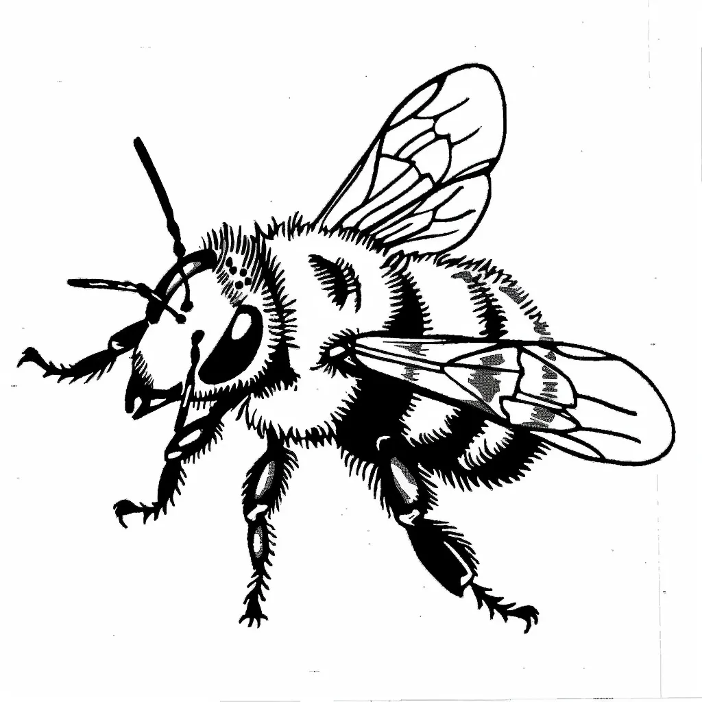 Bee coloring page (5)