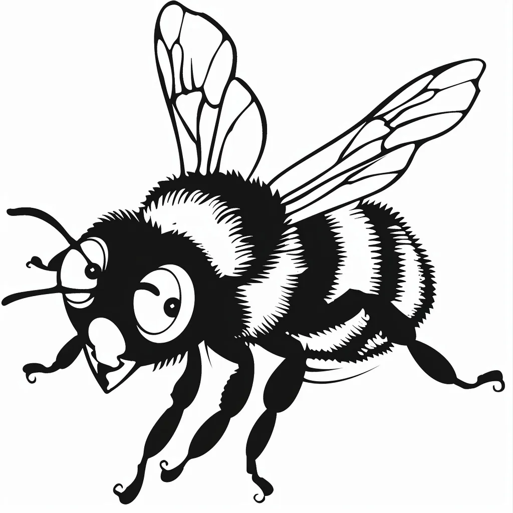 Bee coloring page (8)