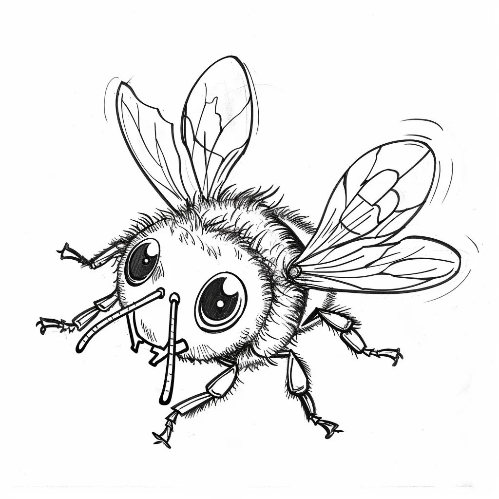 Bee coloring page (9)