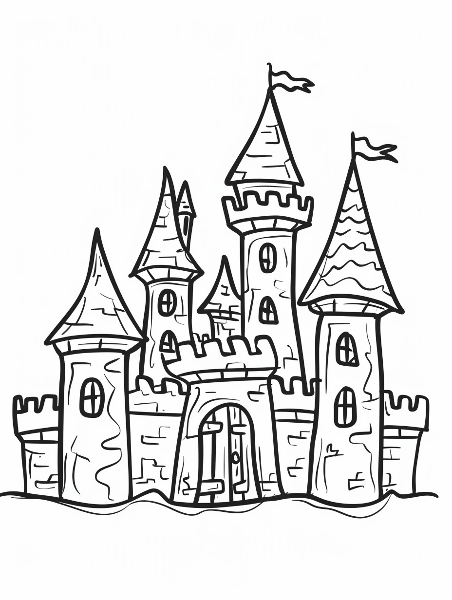 Castle coloring page (10)