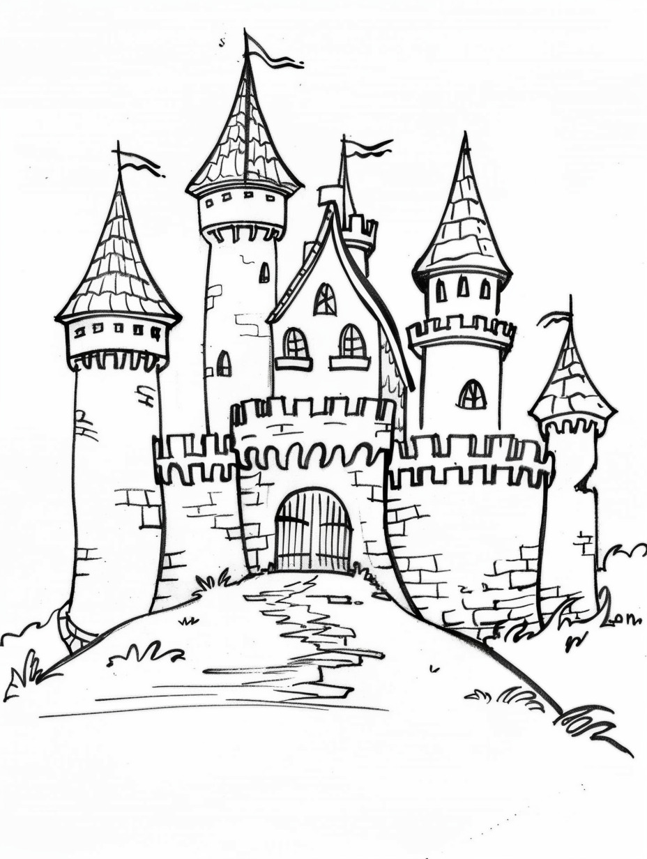 Castle coloring page (16)