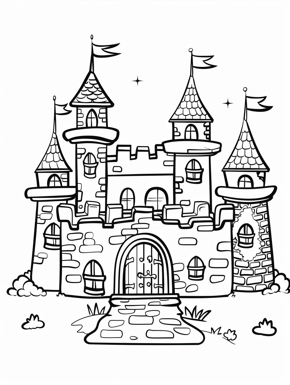 Castle coloring page (2)