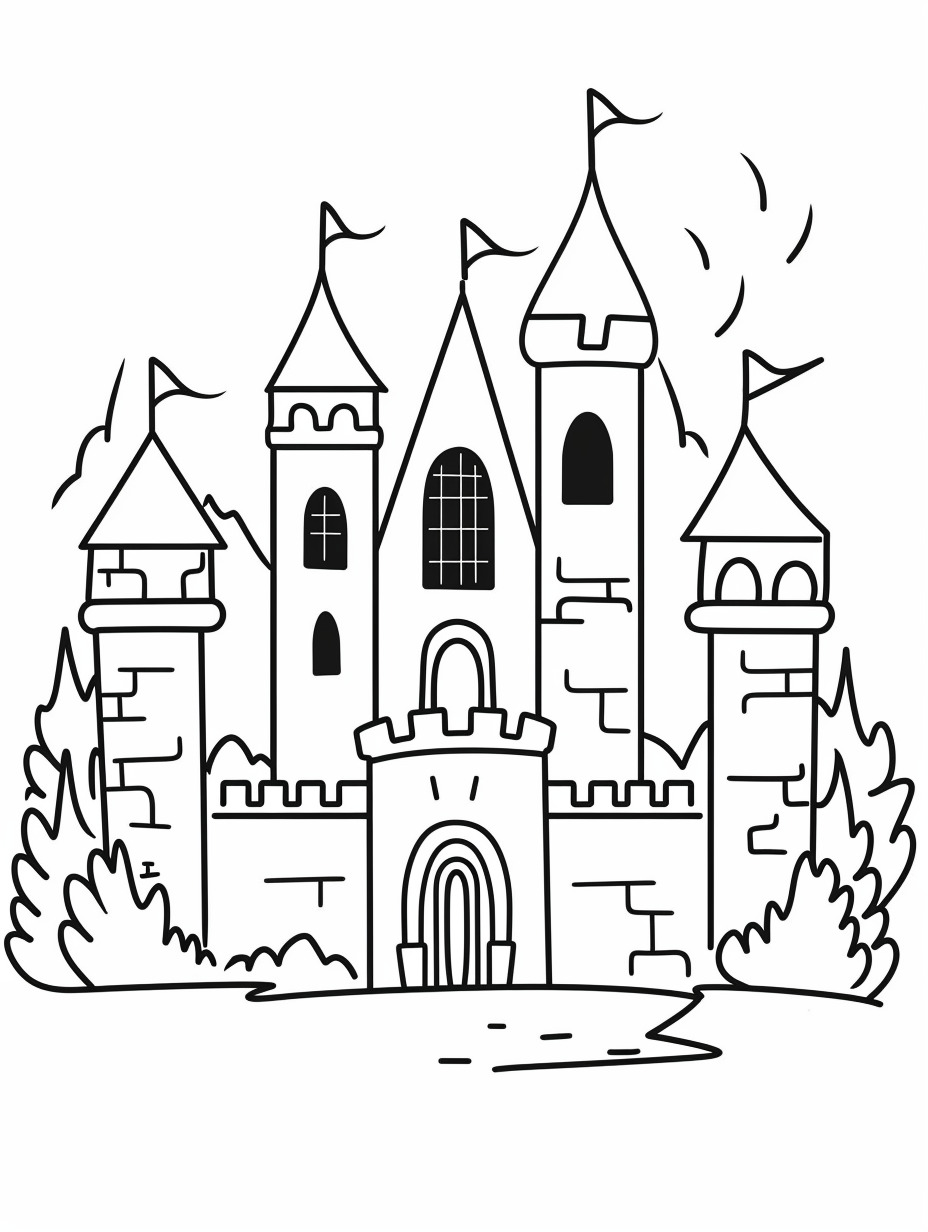 Castle coloring page (4)