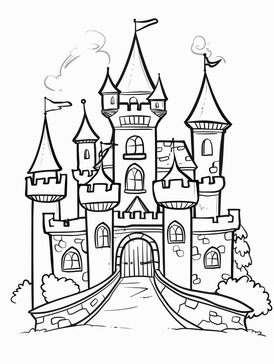 Castle coloring page (5)