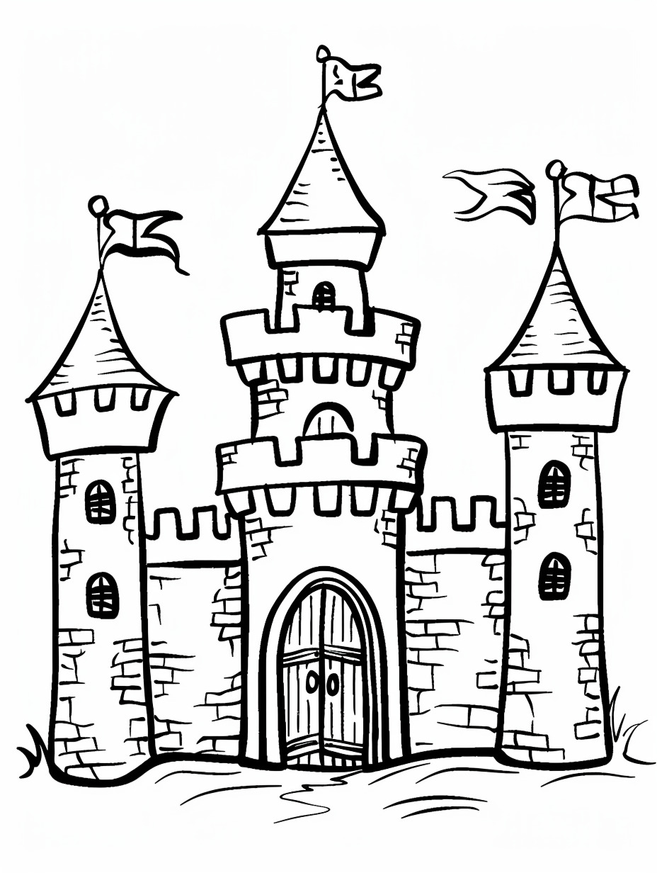 Castle coloring page (6)