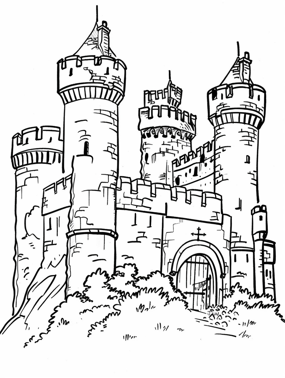 Castle coloring page (9)