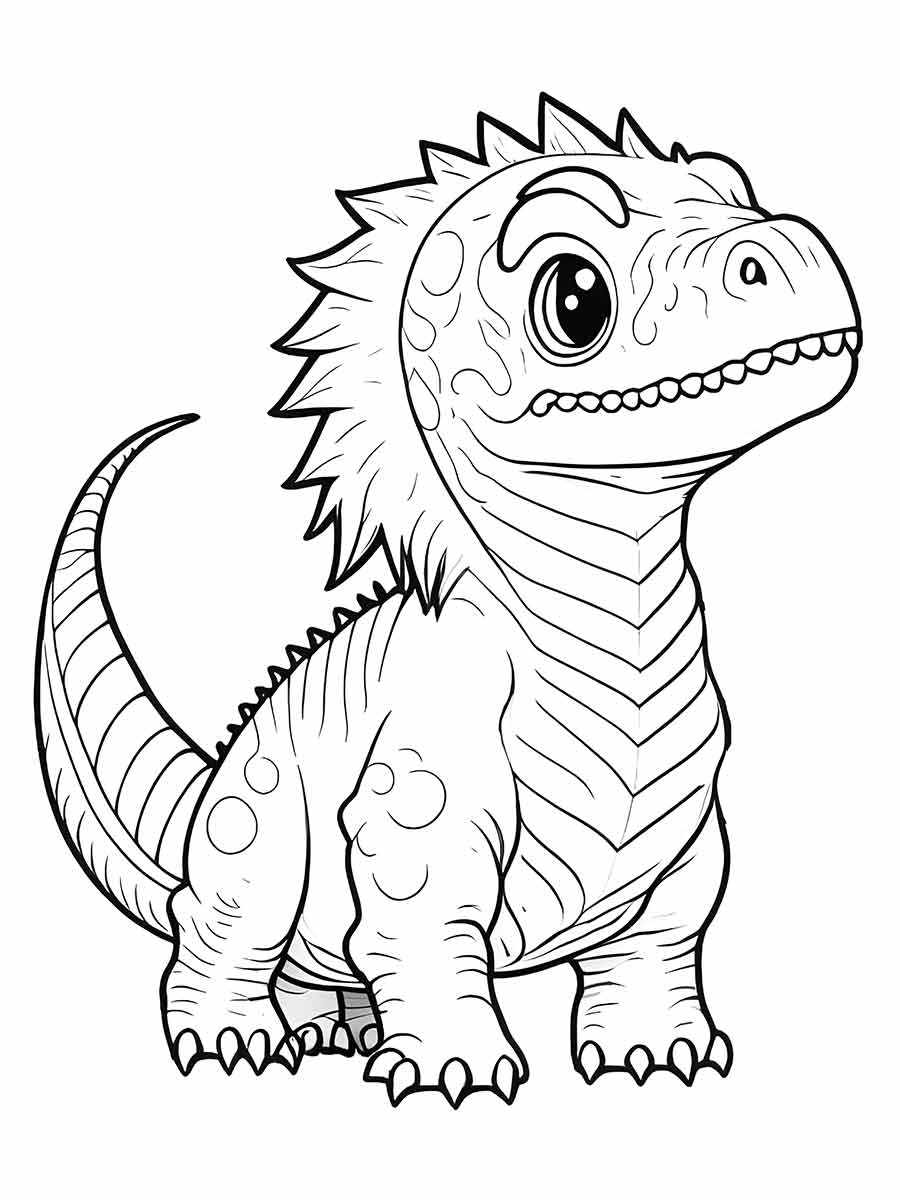 Dinossaurs coloring page (1)