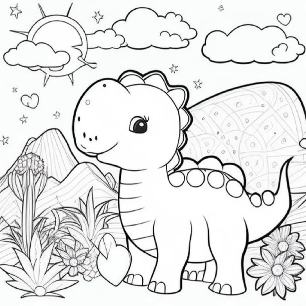 Dinossaurs coloring page (15)