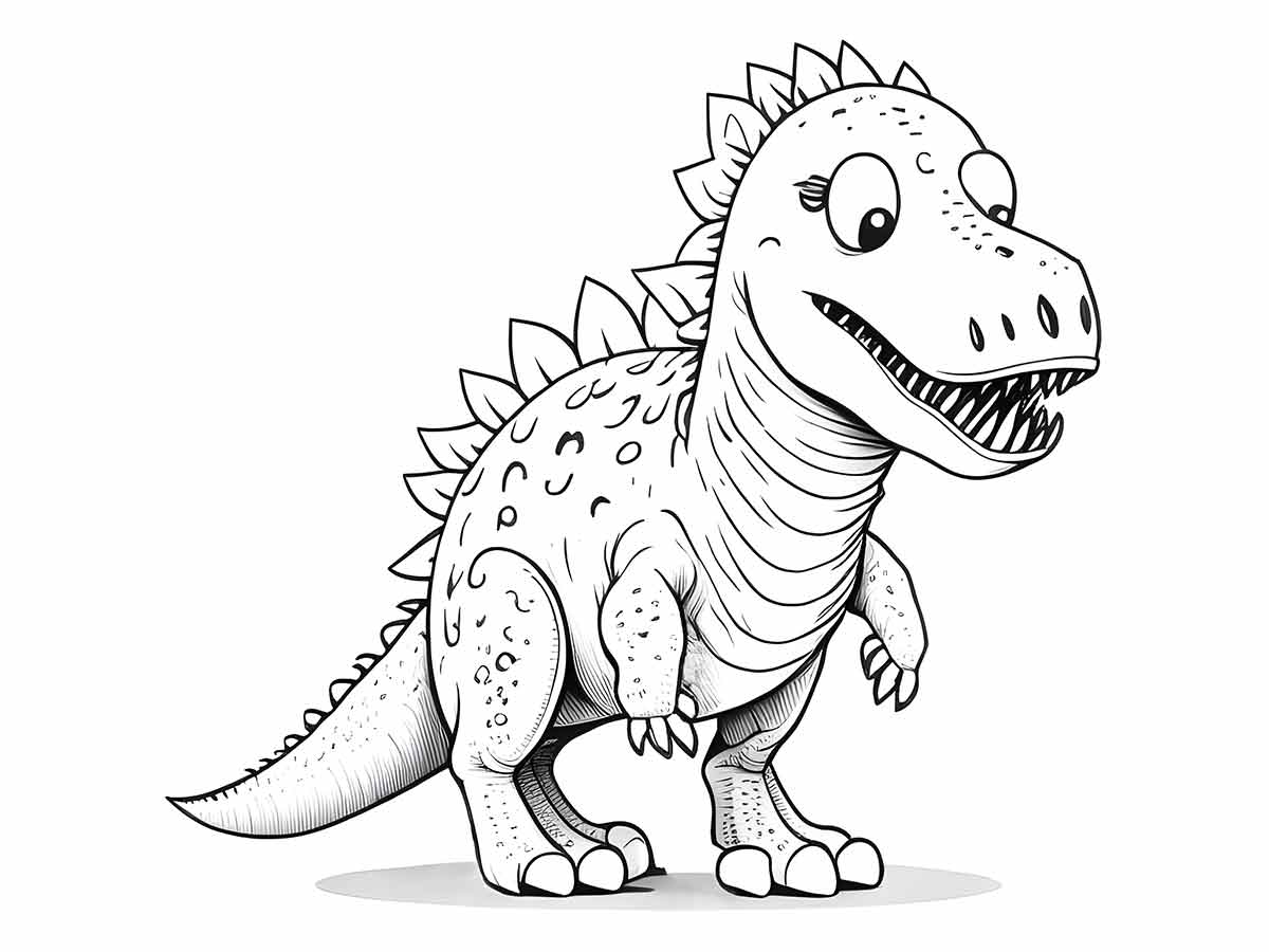 Dinossaurs coloring page (2)