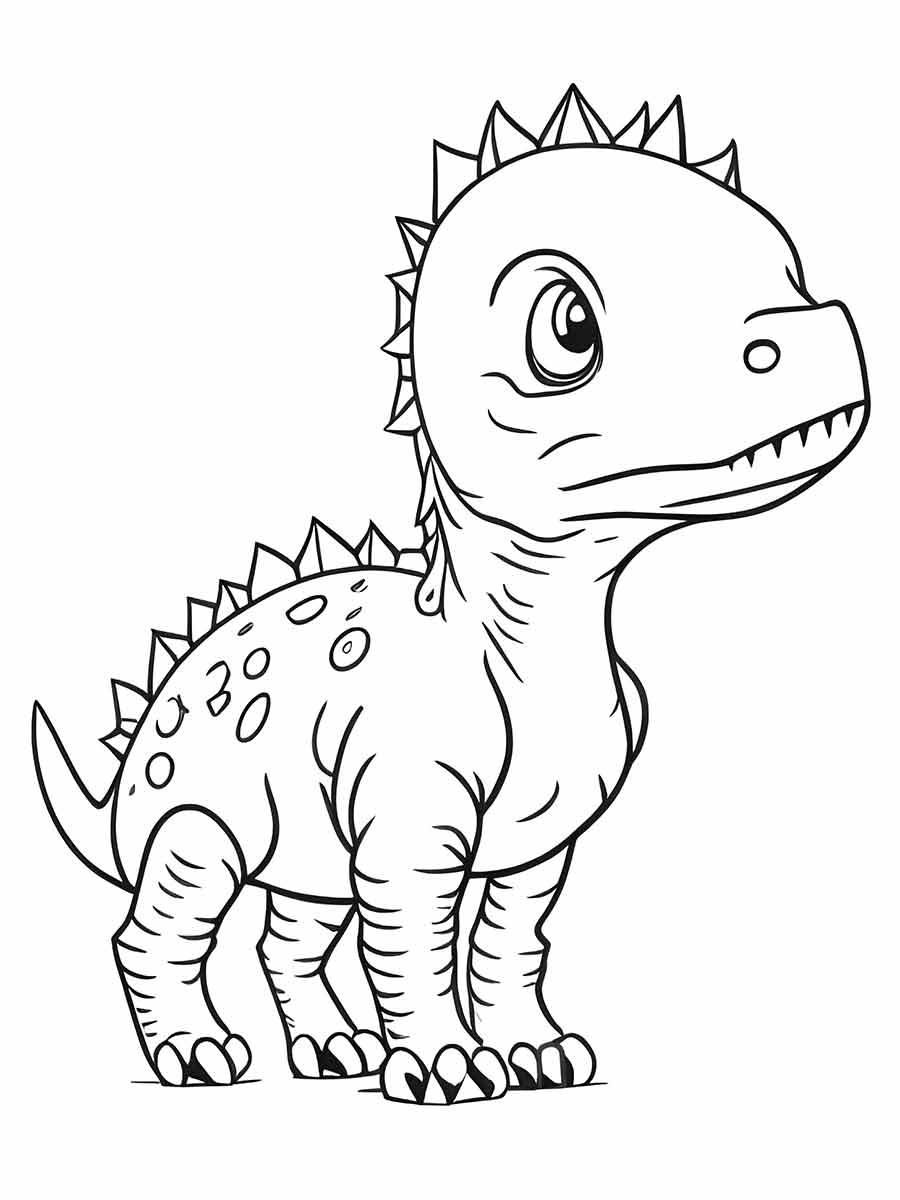 Dinossaurs coloring page (3)