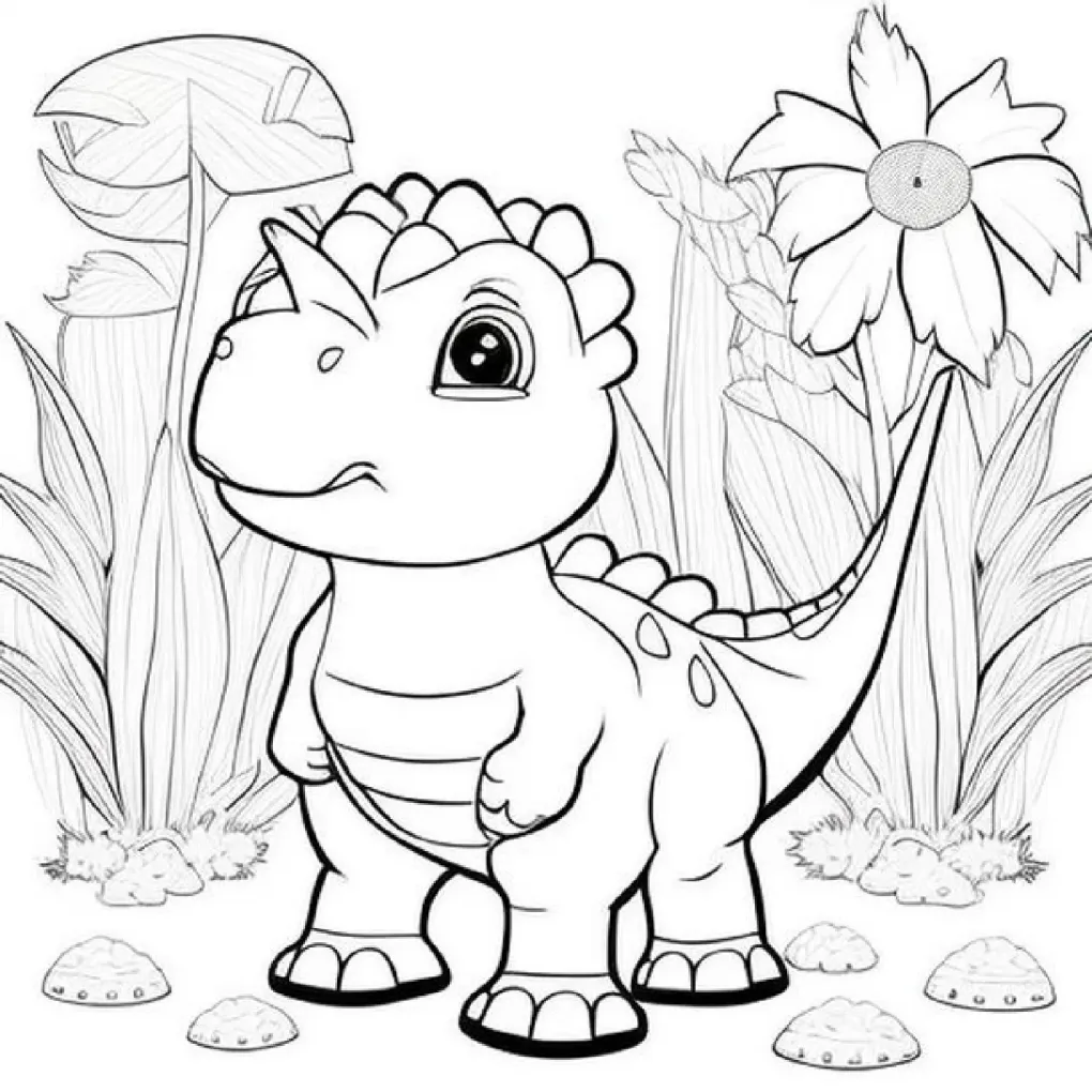 Dinossaurs coloring page (3)