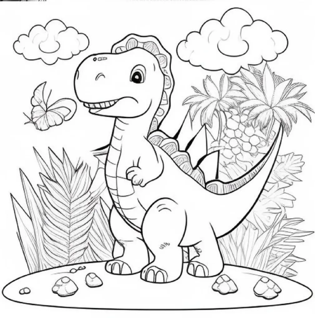 Dinossaurs coloring page (37)