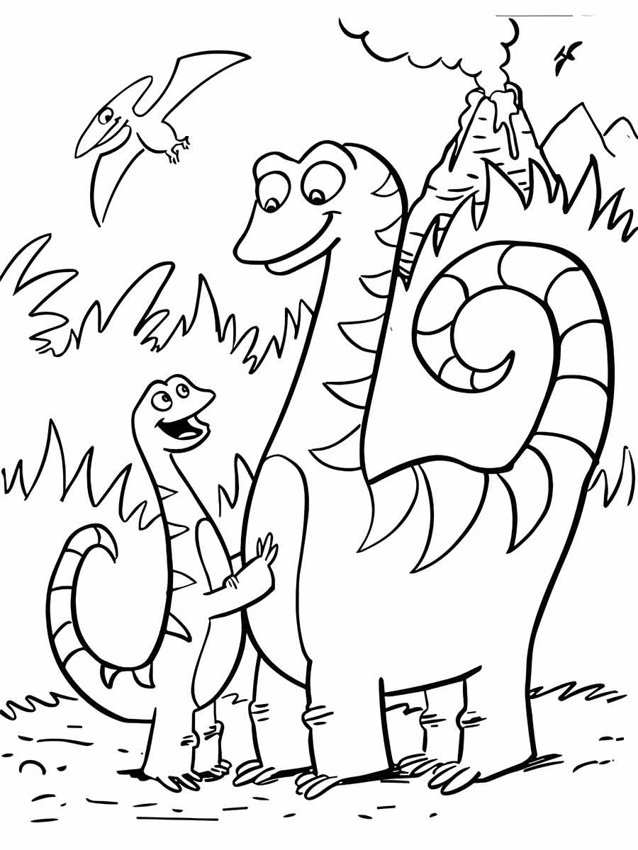 Dinossaurs coloring page (54)