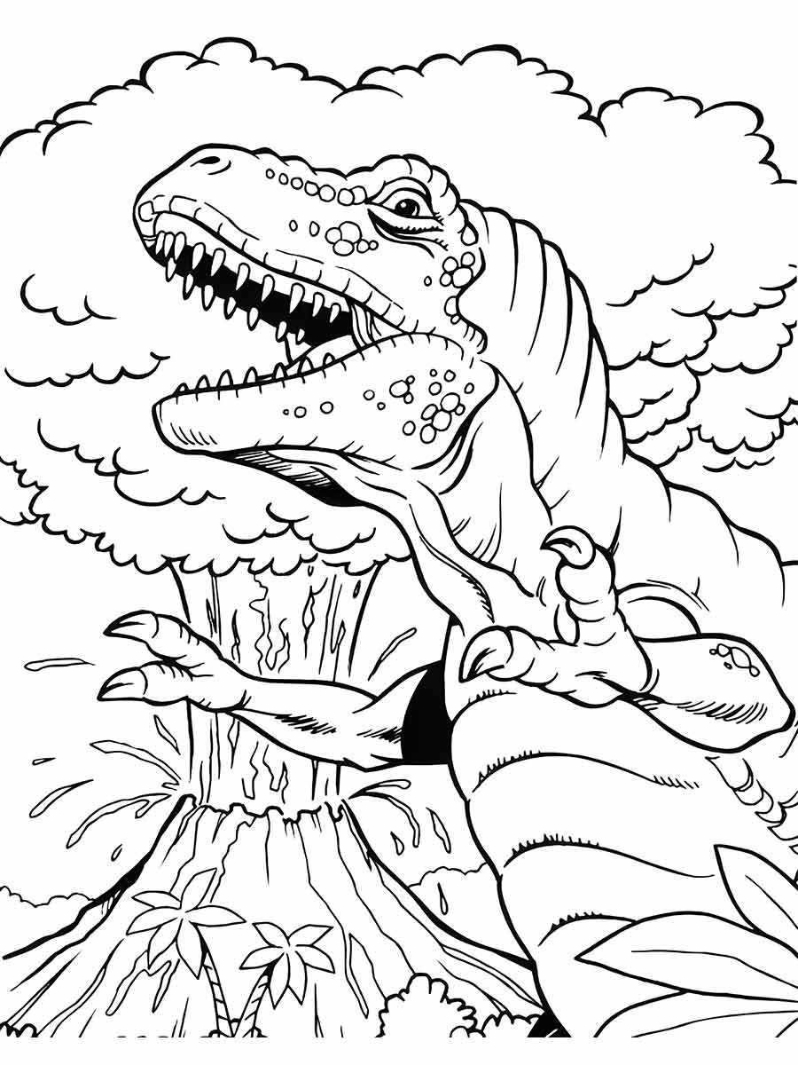 Dinossaurs coloring page (6)