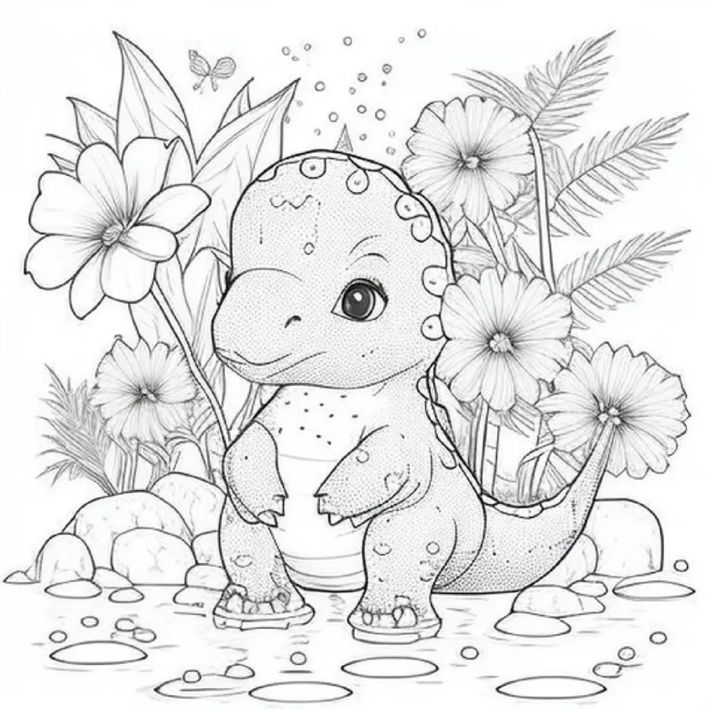 Dinossaurs coloring page (6)