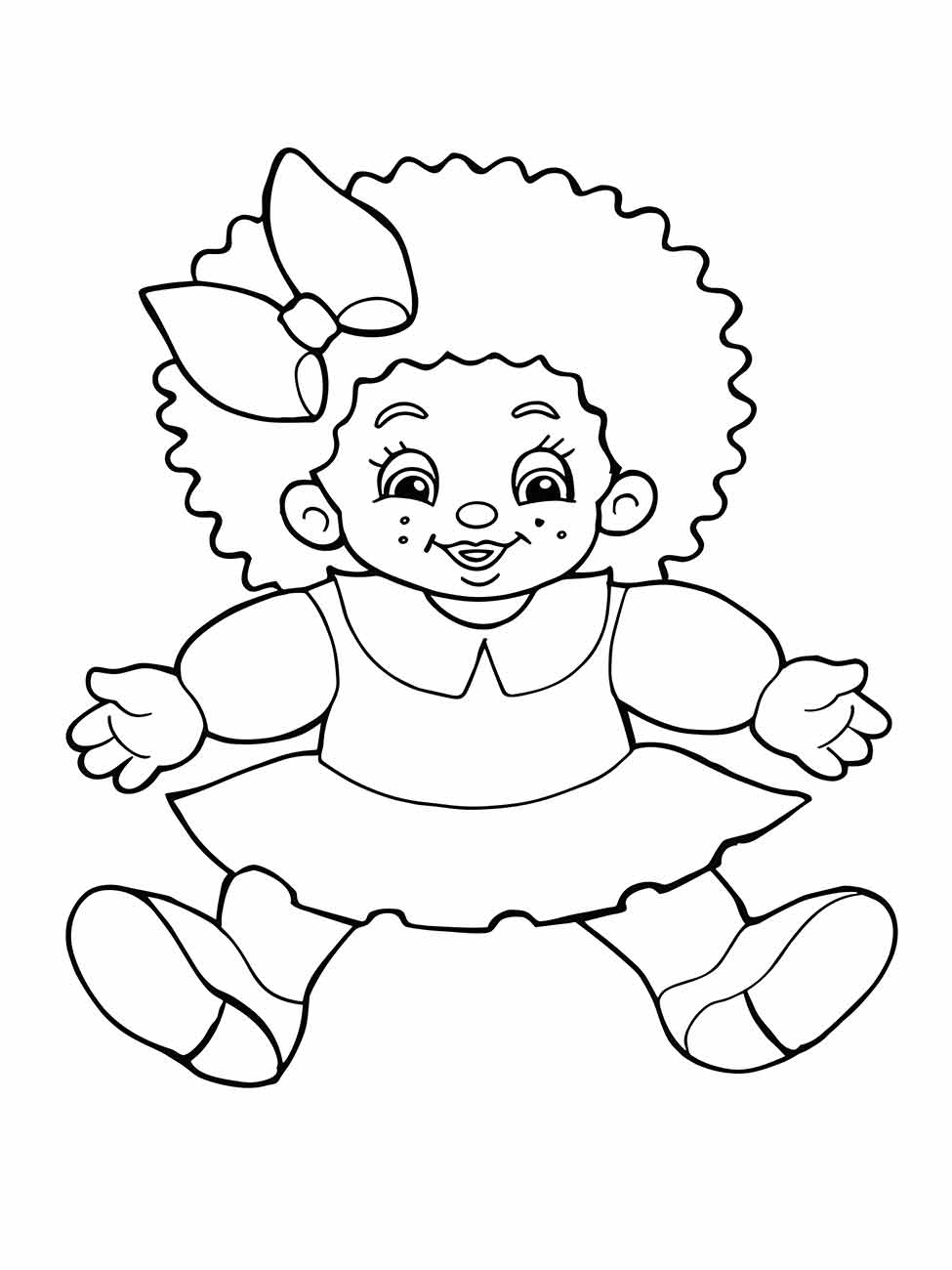 Desenho de boneca para colorir