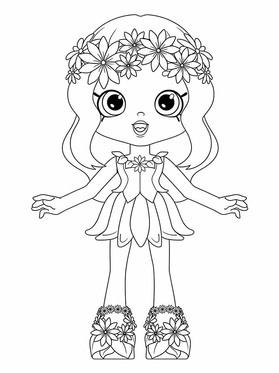 Desenho de boneca para colorir