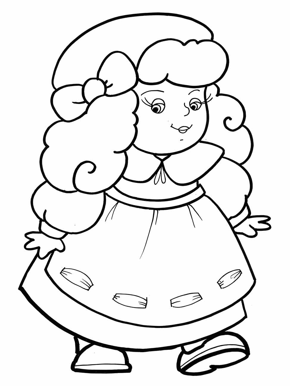 Desenho de boneca para colorir