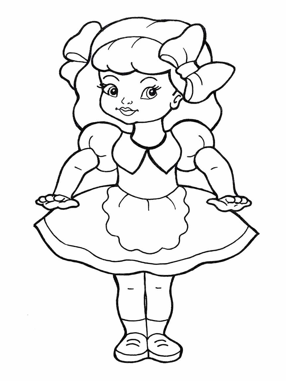 Desenho de boneca para colorir