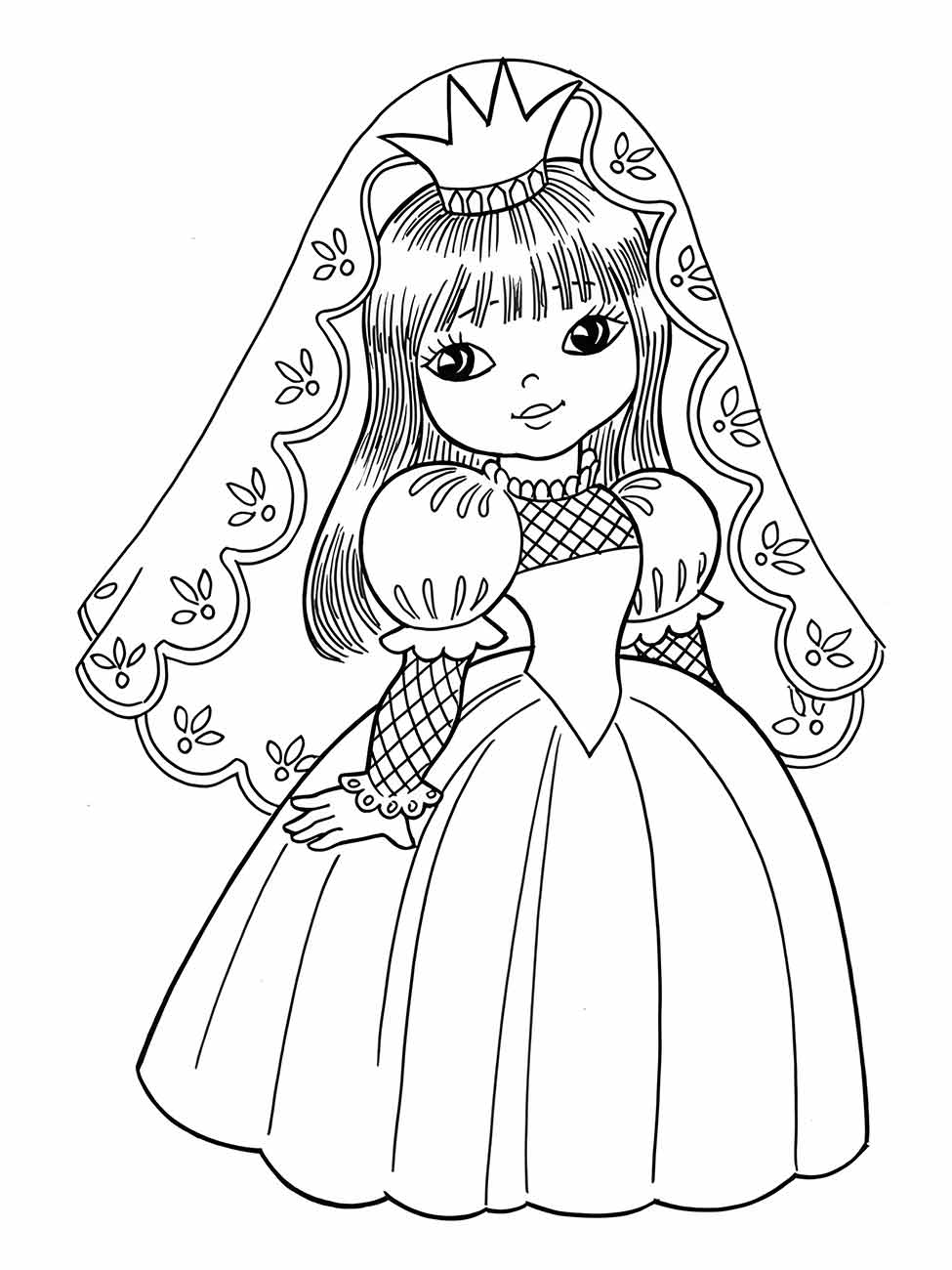 Desenho de boneca para colorir