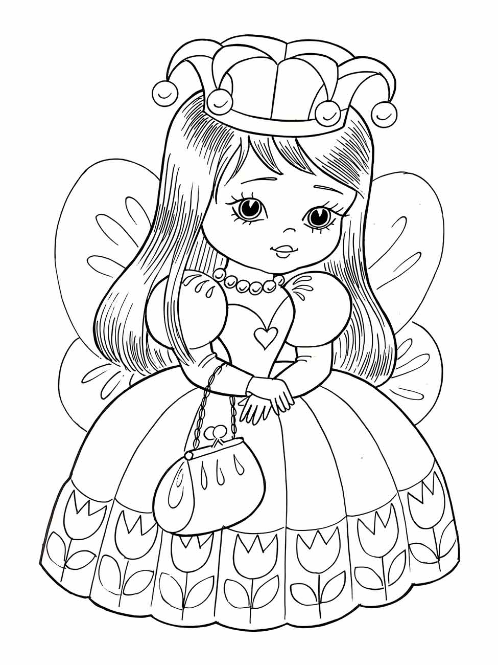 Desenho de boneca para colorir