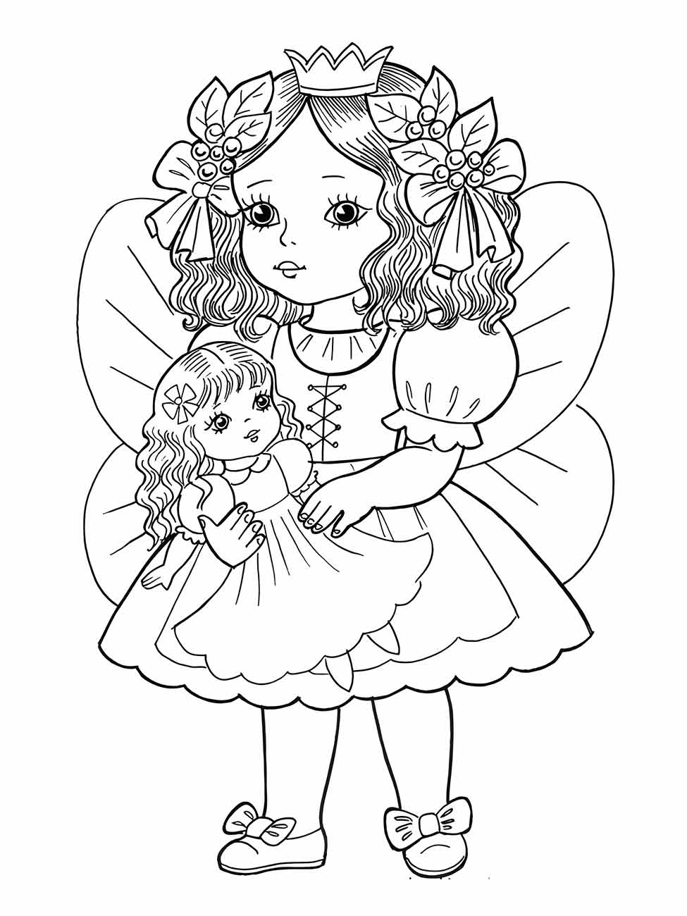 Desenho de boneca para colorir