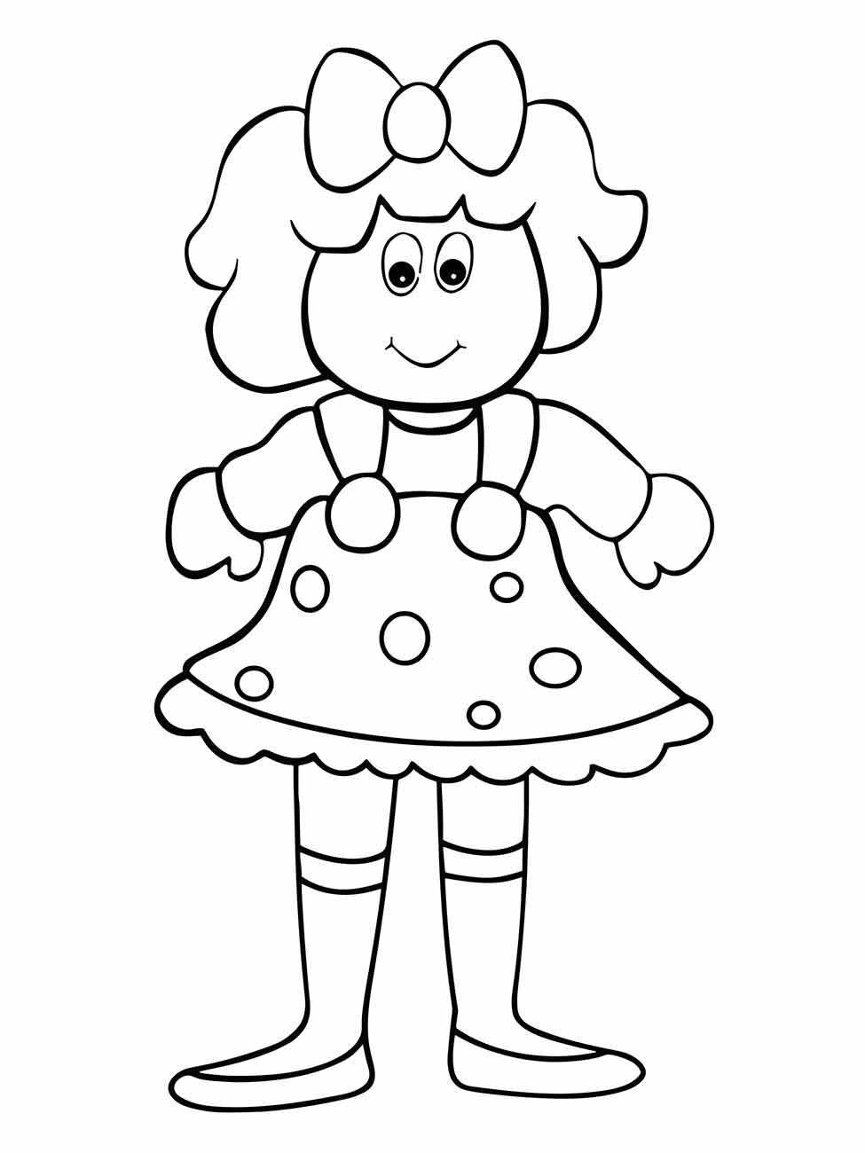 Desenho de boneca para colorir