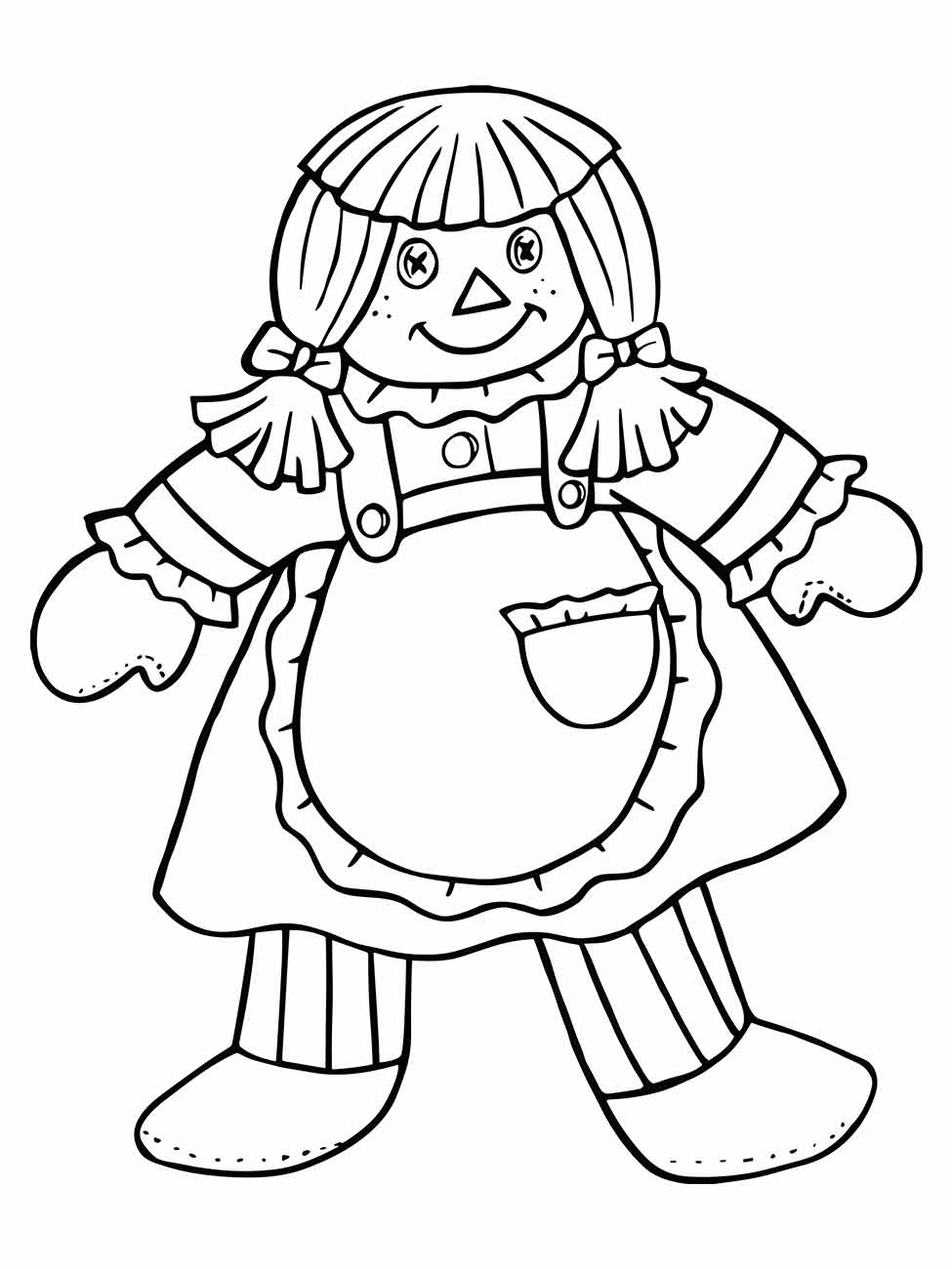 Desenho de boneca para colorir